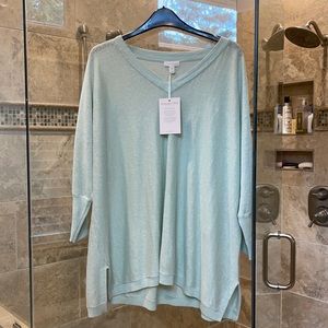 Garnet Hill Oversized V-Neck Sweater